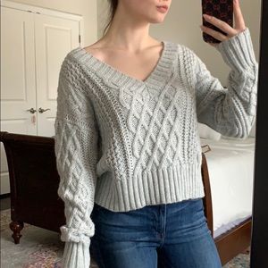 Cable knit sweater